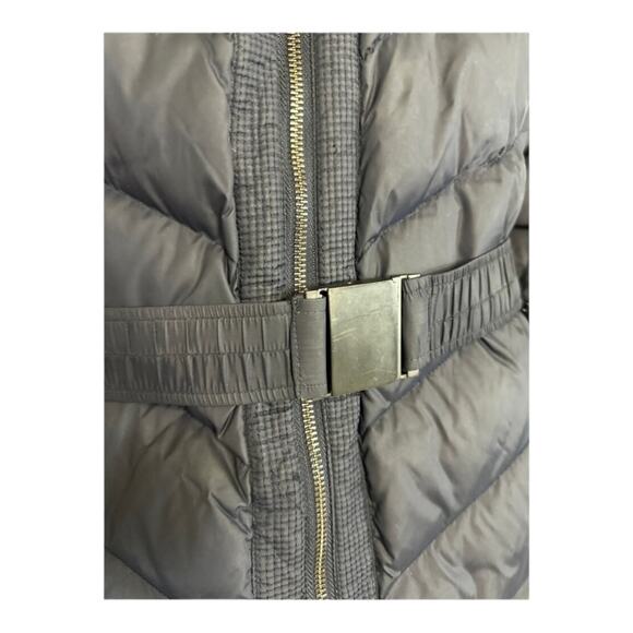 DKNY Navy puffer down 3/4 length coat with belt size 2x * - Picture 5 of 12
